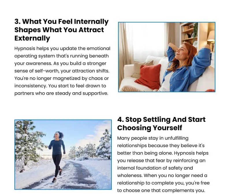 6 Ways Hypnosis Attracts Worthy Love