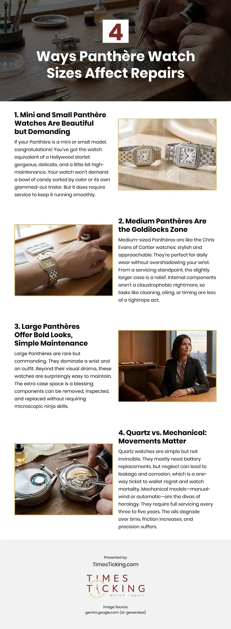 4 Ways Panthère Watch Sizes Affect Repairs Infographic 4 Ways Panthère Watch Sizes Affect Repairs Infographic