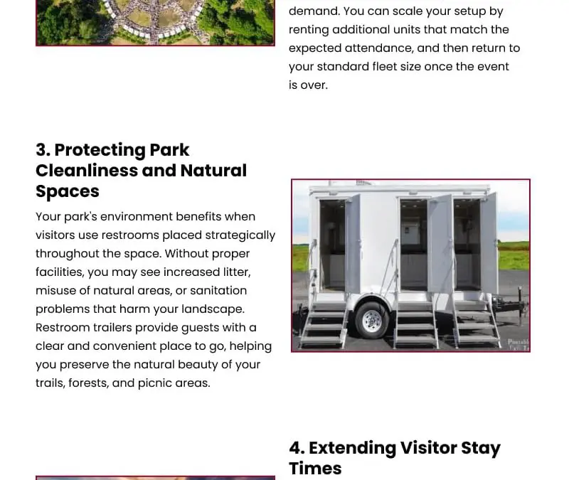 5 Ways Restroom Trailers Improve Park Visits