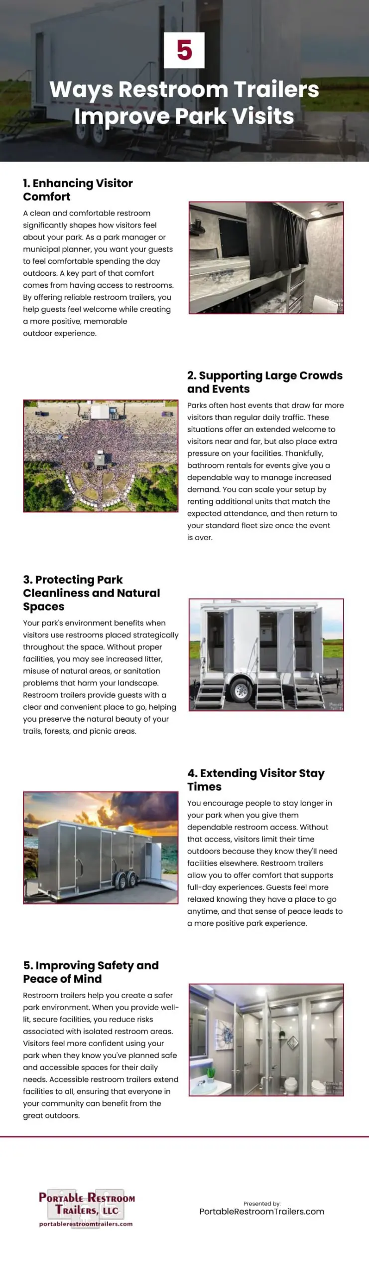 5 Ways Restroom Trailers Improve Park Visits 5 Ways Restroom Trailers Improve Park Visits Infographic