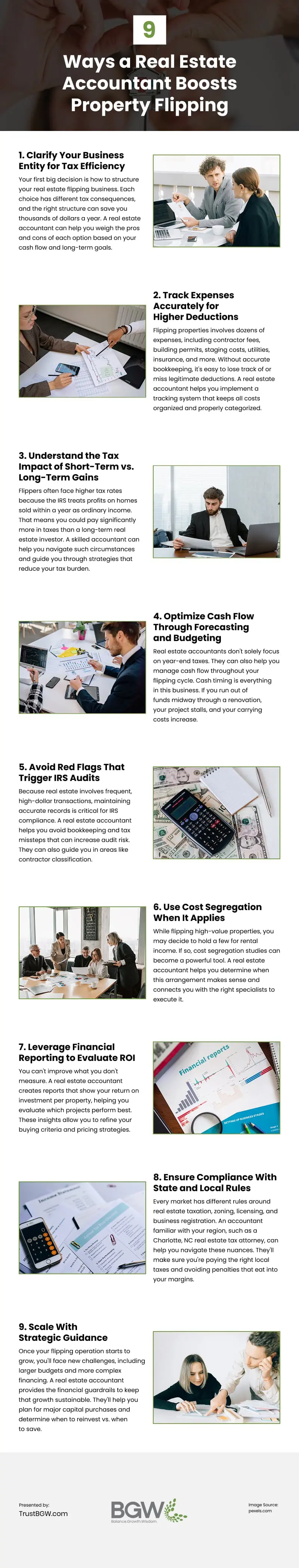 9 Ways a Real Estate Accountant Boosts Property Flipping Infographic