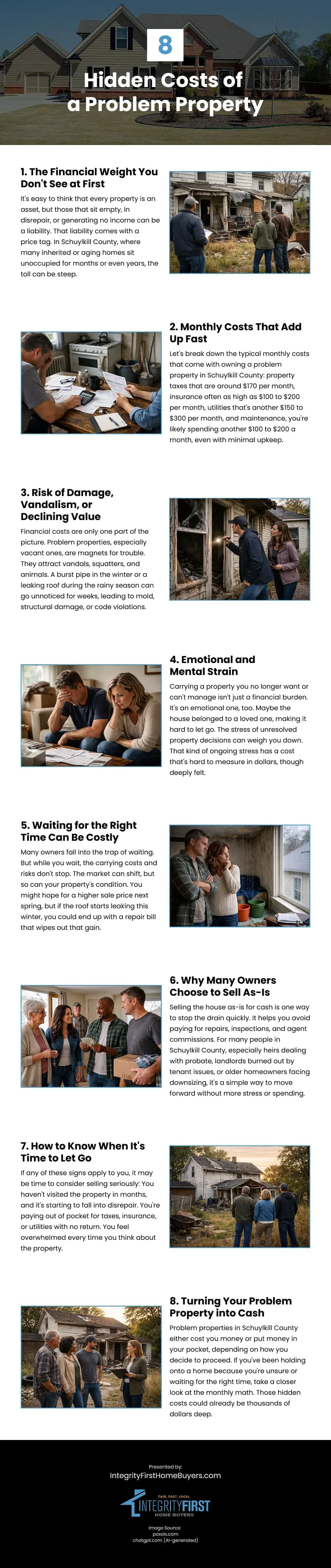 8 Hidden Costs of a Problem Property Infographic 8 Hidden Costs of a Problem Property Infographic