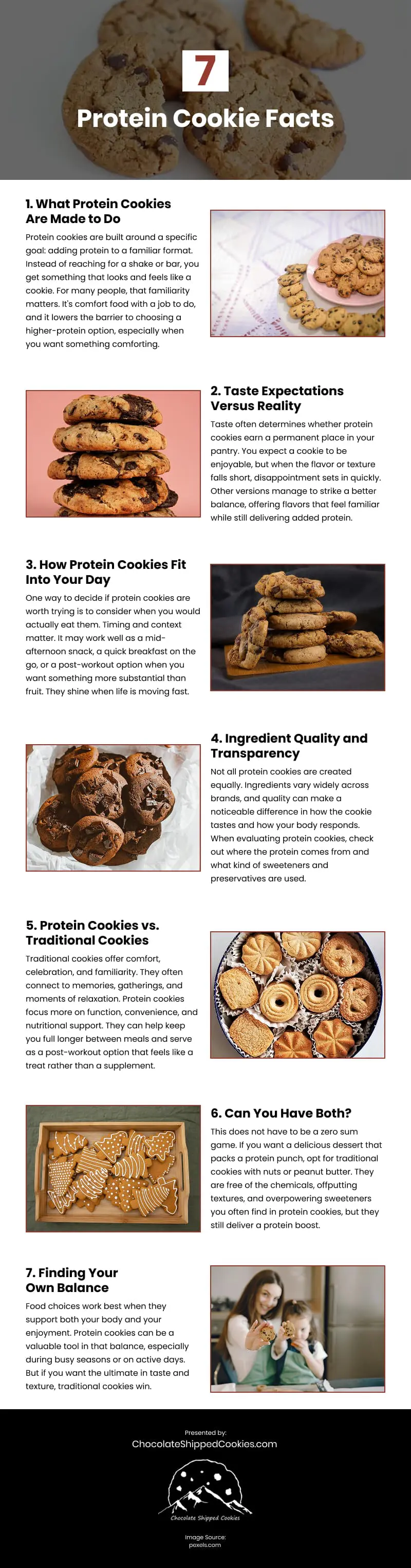 7 Protein Cookie Facts Infographic 7 Protein Cookie Facts Infographic