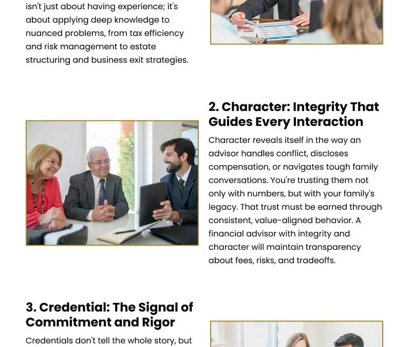 3 Qualities To Look for in Your Financial Advisor