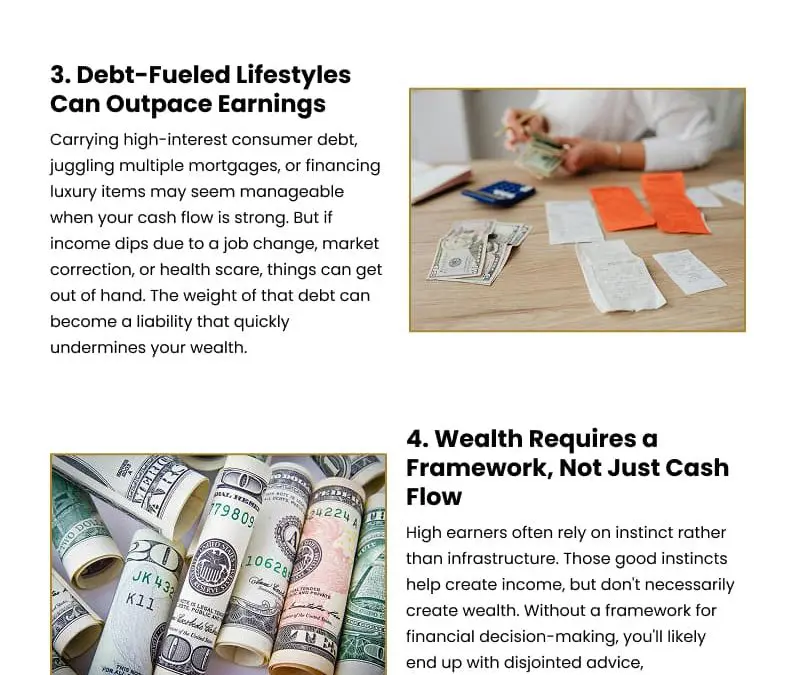 6 Reasons High Earnings Don’t Mean Greater Wealth