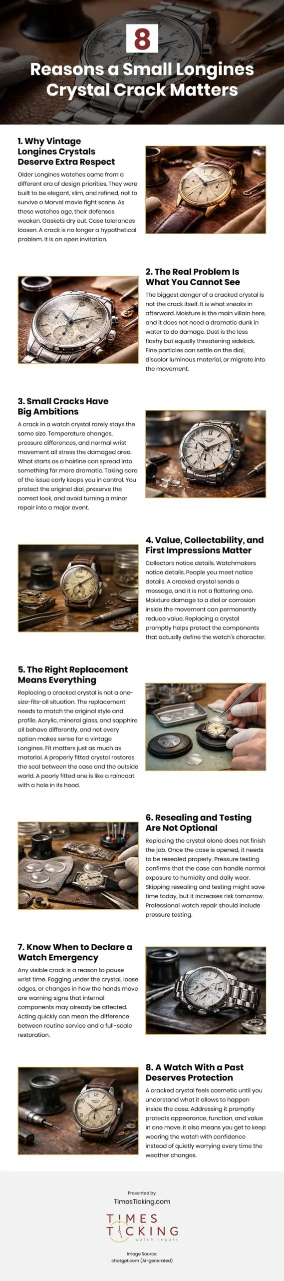 8 Reasons a Small Longines Crystal Crack Matters 8 Reasons a Small Longines Crystal Crack Matters Infographic