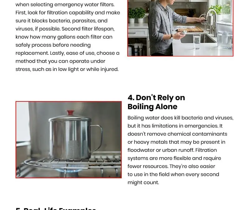 7 Reasons to Use Water Filtration in Emergencies
