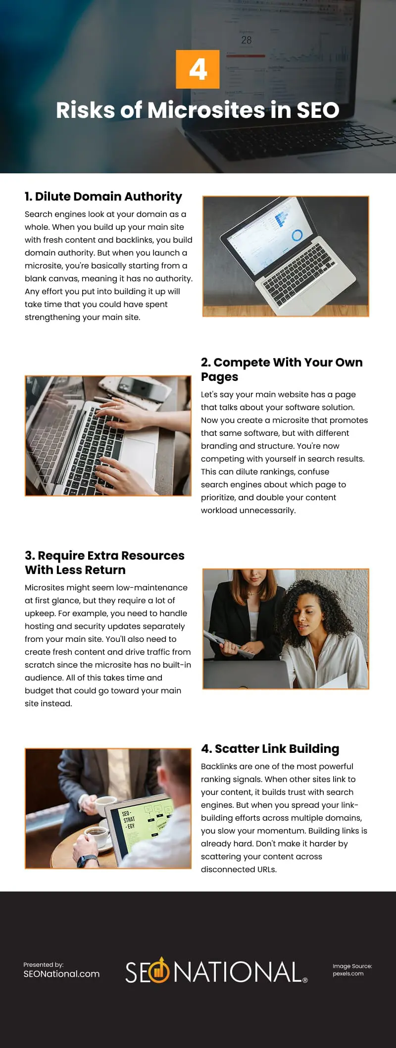 4 Risks of Microsites in SEO Infographic 4 Risks of Microsites in SEO Infographic