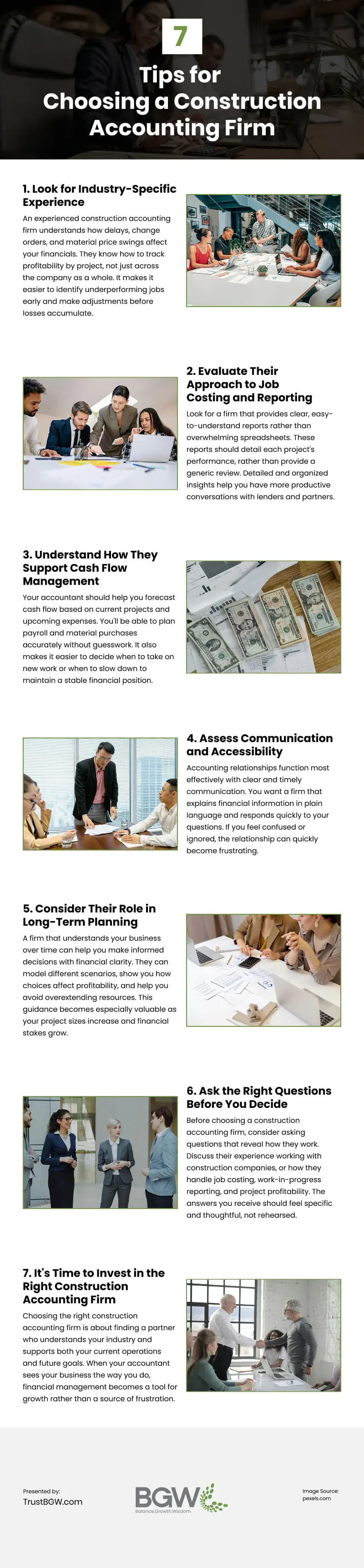 7 Tips for Choosing a Construction Accounting Firm Infographic 7 Tips for Choosing a Construction Accounting Firm Infographic