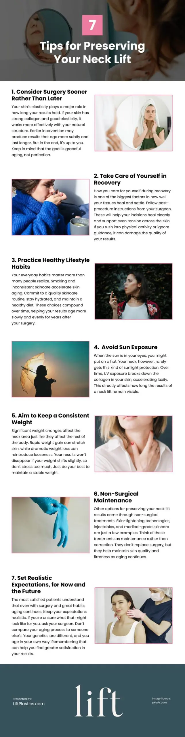 7 Tips for Preserving Your Neck Lift 7 Tips for Preserving Your Neck Lift Infographic