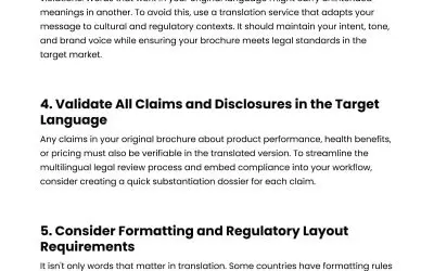 7 Tips for Rule-Safe Brochure Translation