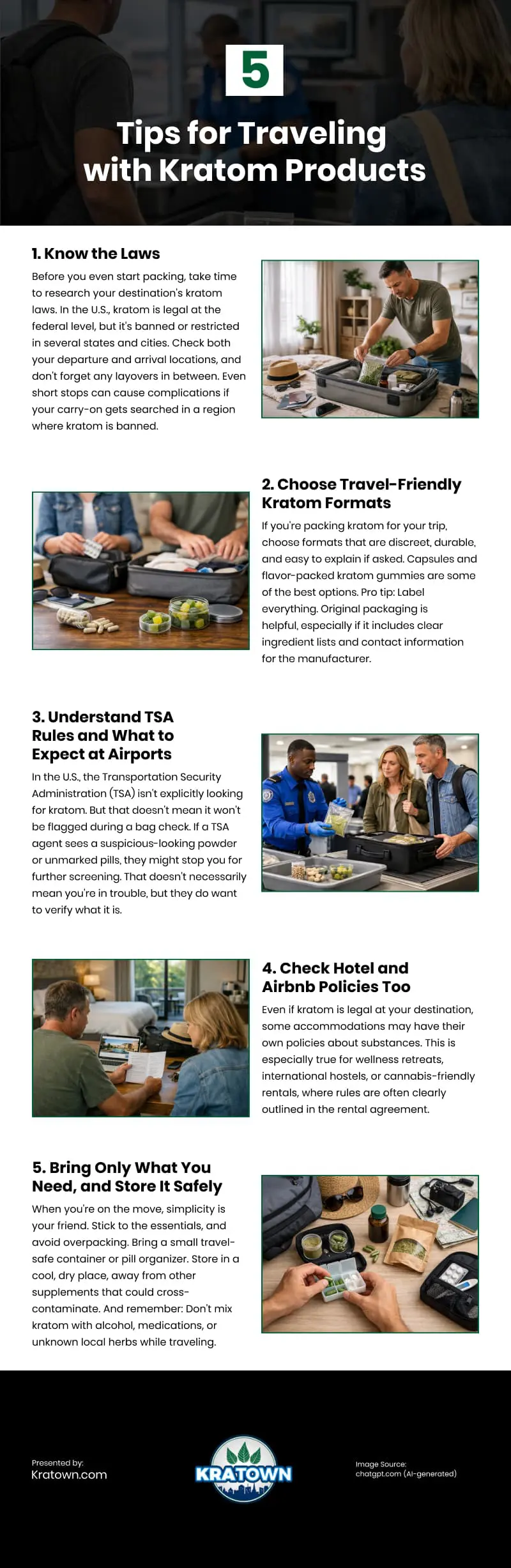 5 Tips for Traveling with Kratom Products Infographic 5 Tips for Traveling with Kratom Products Infographic