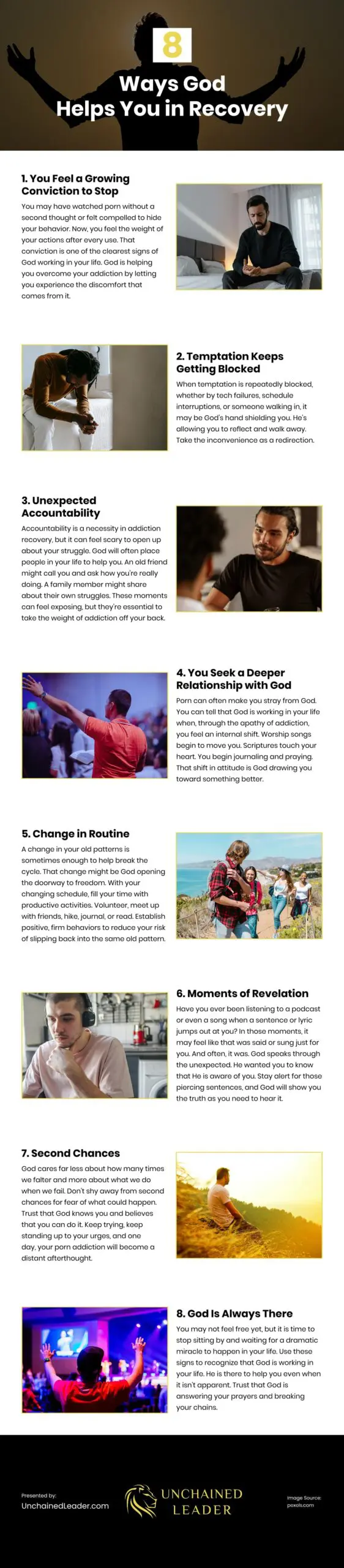 8 Ways God Helps You in Recovery Infographic