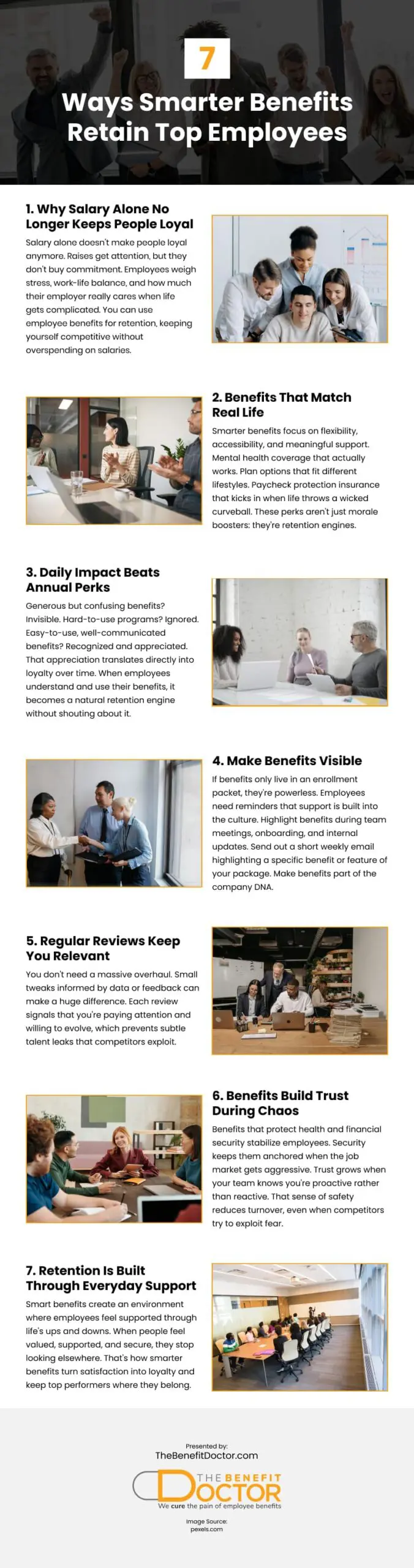 7 Ways Smarter Benefits Retain Top Employees Infographic
