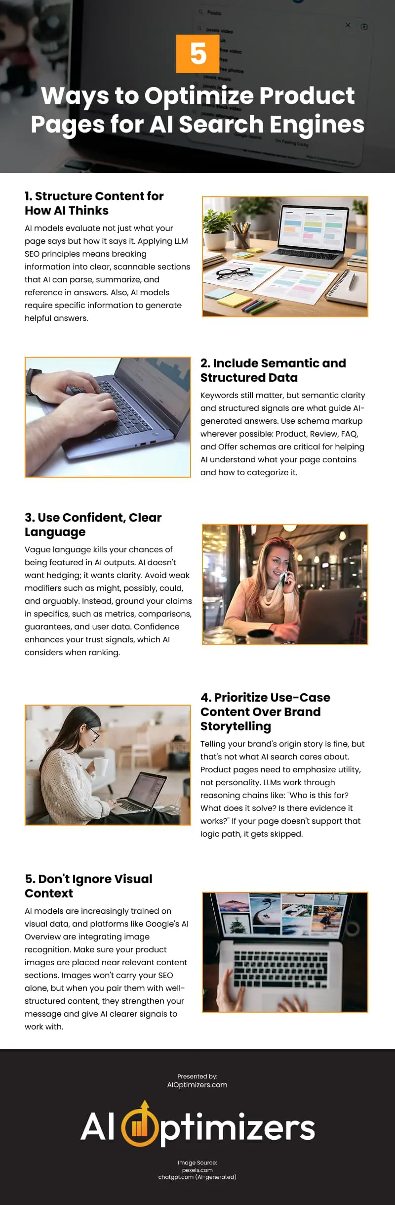 5 Ways to Optimize Product Pages for AI Search Engines Infographic 5 Ways to Optimize Product Pages for AI Search Engines Infographic