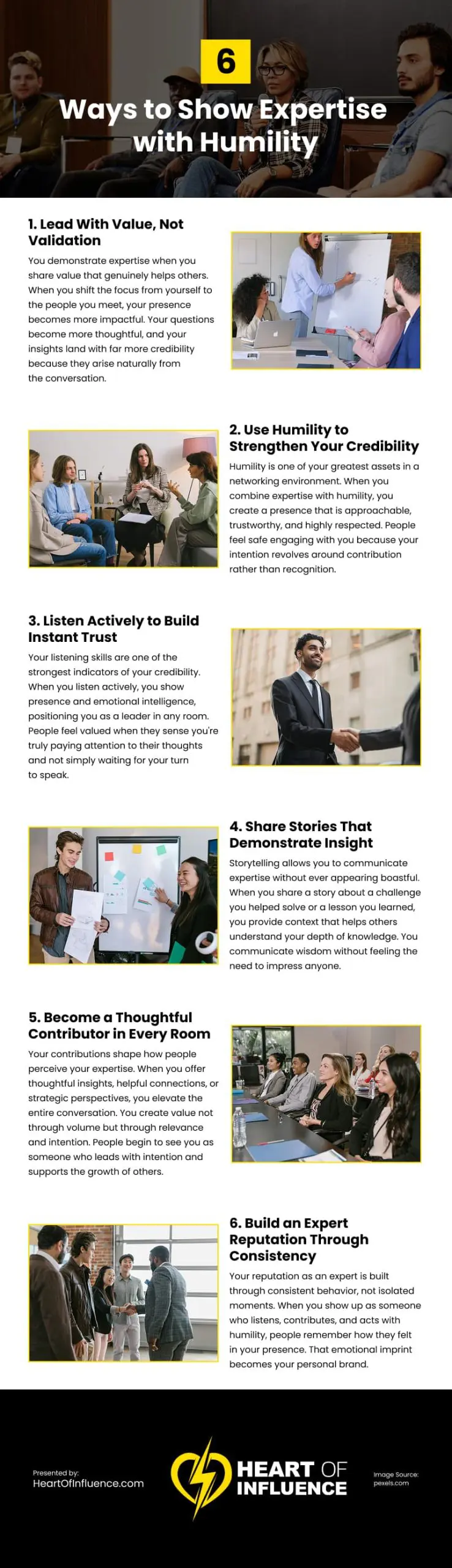 6 Ways to Show Expertise with Humility 6 Ways to Show Expertise with Humility Infographic