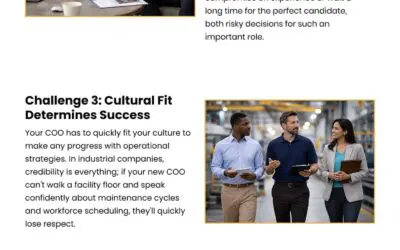 5 COO Executive Search Challenges for Industrial Companies