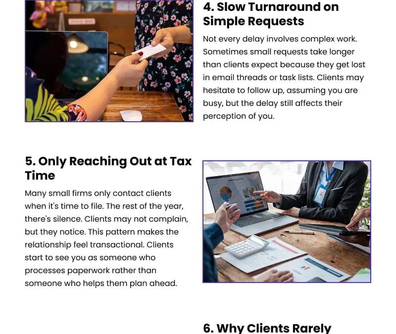 8 Client Experience Gaps Tax Firms Miss