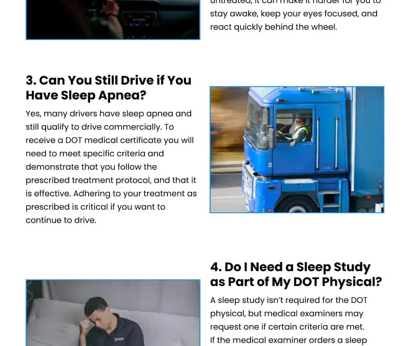 5 Facts About Sleep Apnea and DOT Certification