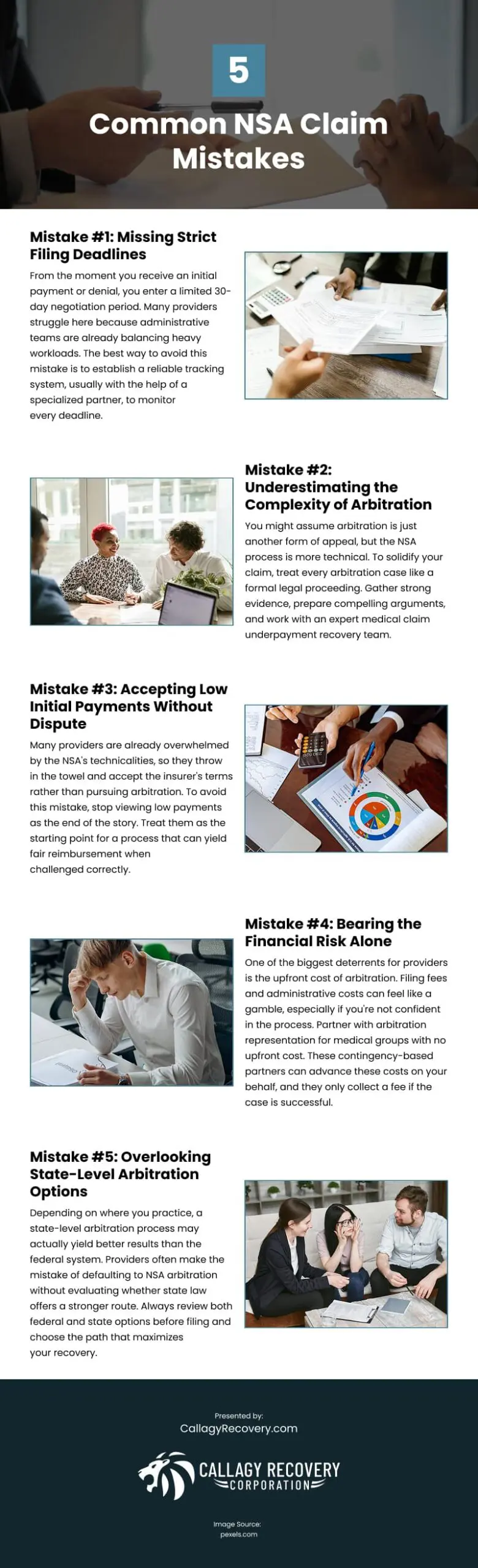 5 Common NSA Claim Mistakes Infographic