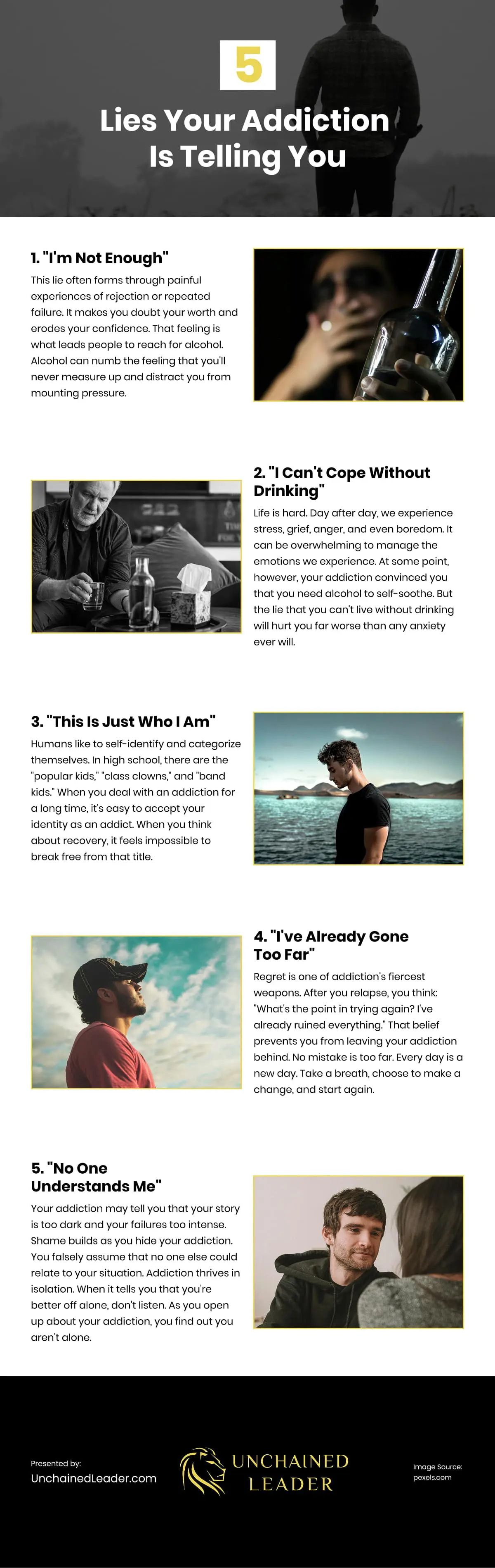 5 Lies Your Addiction Is Telling You Infographic