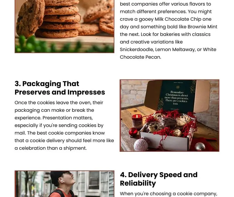 5 Key Factors for Choosing Cookie Delivery