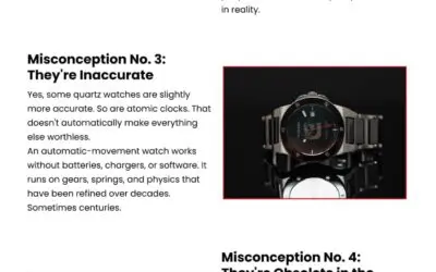 5 Luxury Automatic Watch Misconceptions