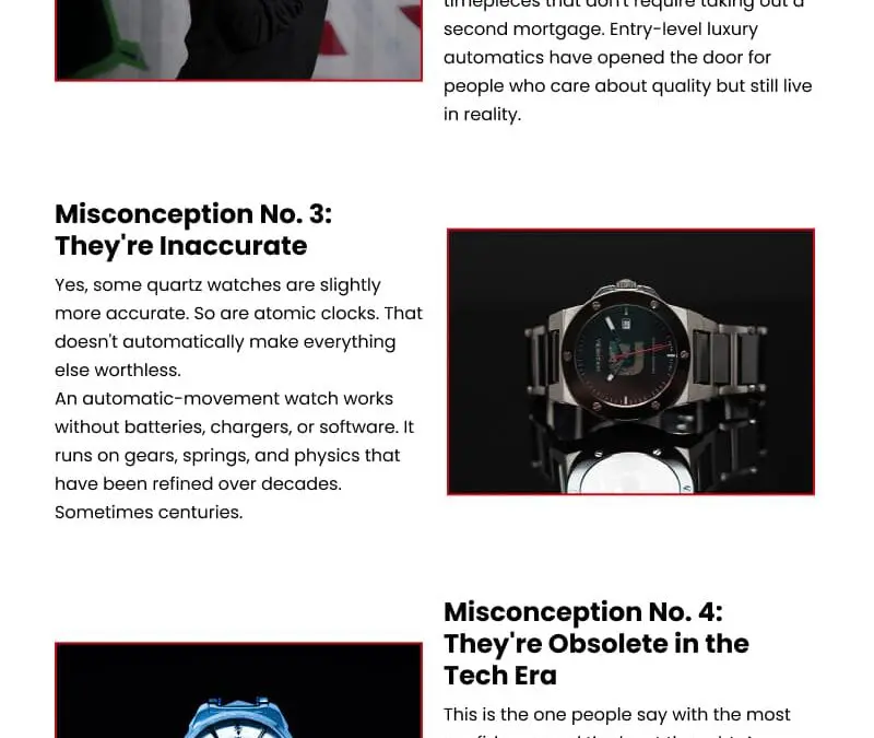 5 Luxury Automatic Watch Misconceptions