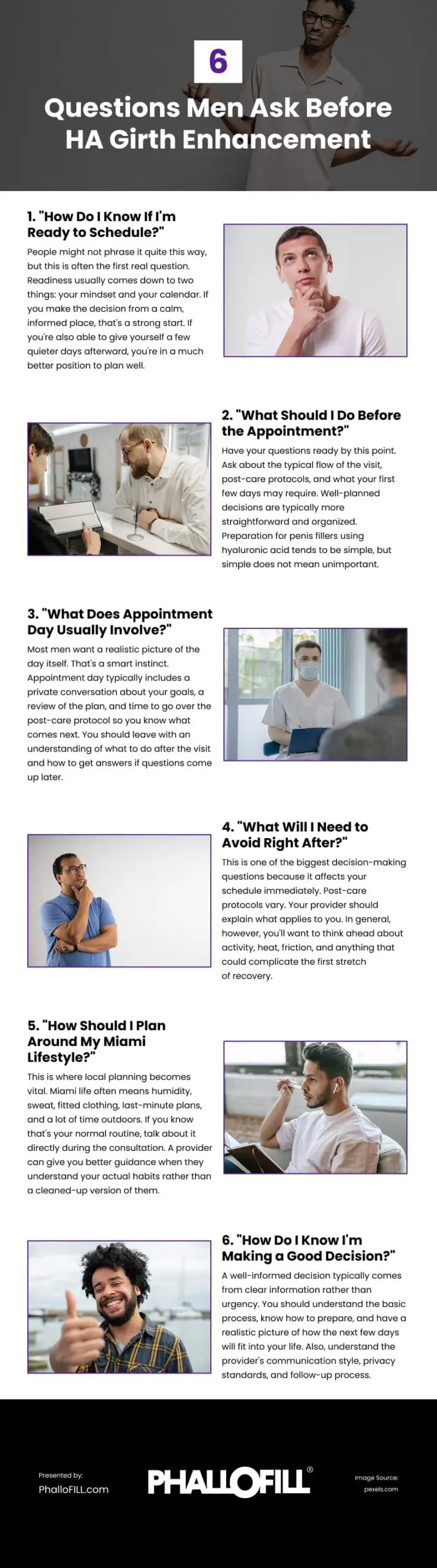 6 Questions Men Ask Before HA Girth Enhancement Infographic