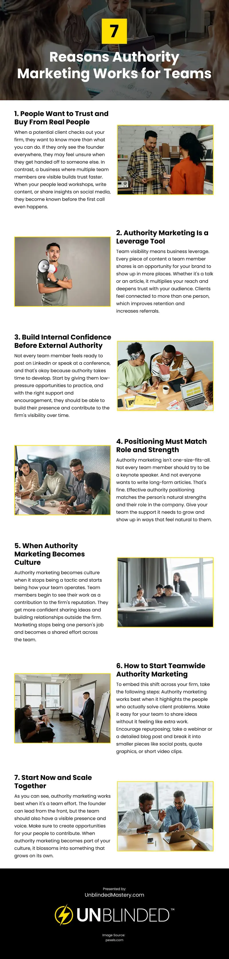 7 Reasons Authority Marketing Works for Teams Infographic