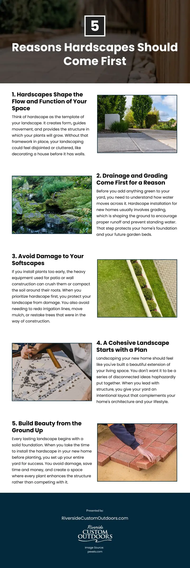 5 Reasons Hardscapes Should Come First Infographic 5 Reasons Hardscapes Should Come First Infographic