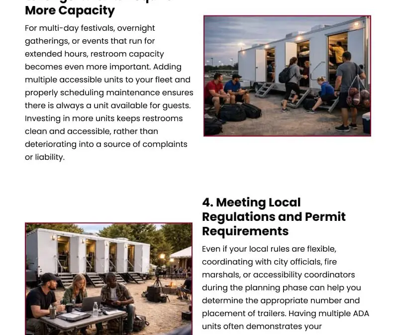 6 Reasons for Multiple ADA Restroom Trailers