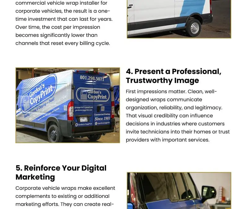 7 Reasons to Invest in Corporate Vehicle Wraps