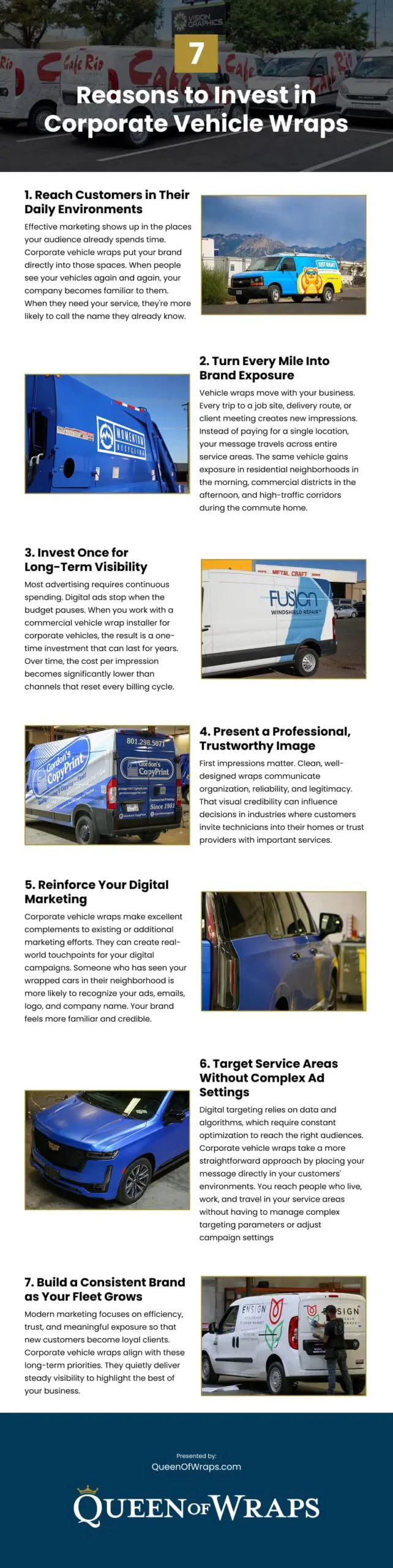 7 Reasons to Invest in Corporate Vehicle Wraps Infographic