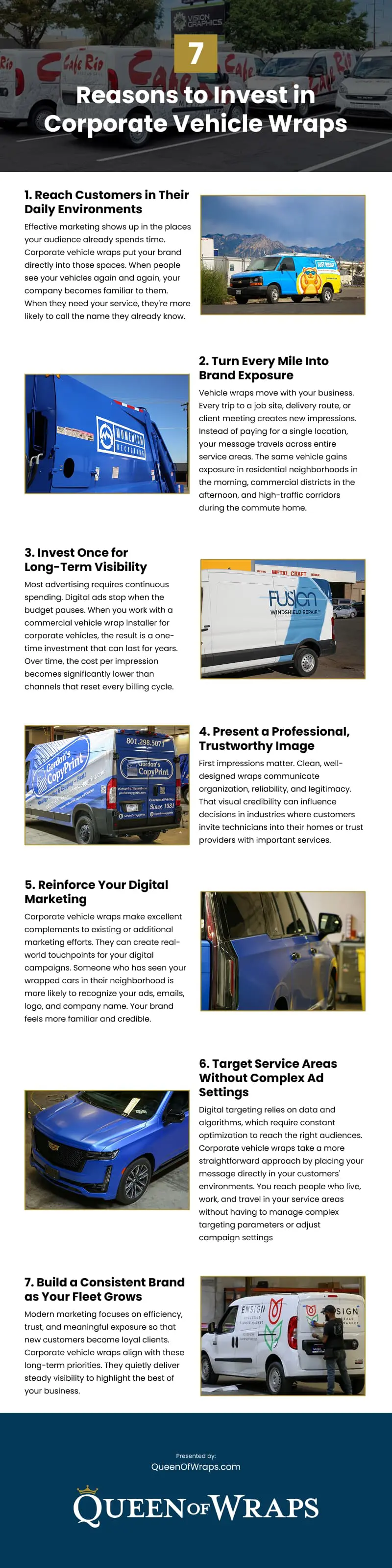 7 Reasons to Invest in Corporate Vehicle Wraps Infographic 7 Reasons to Invest in Corporate Vehicle Wraps Infographic