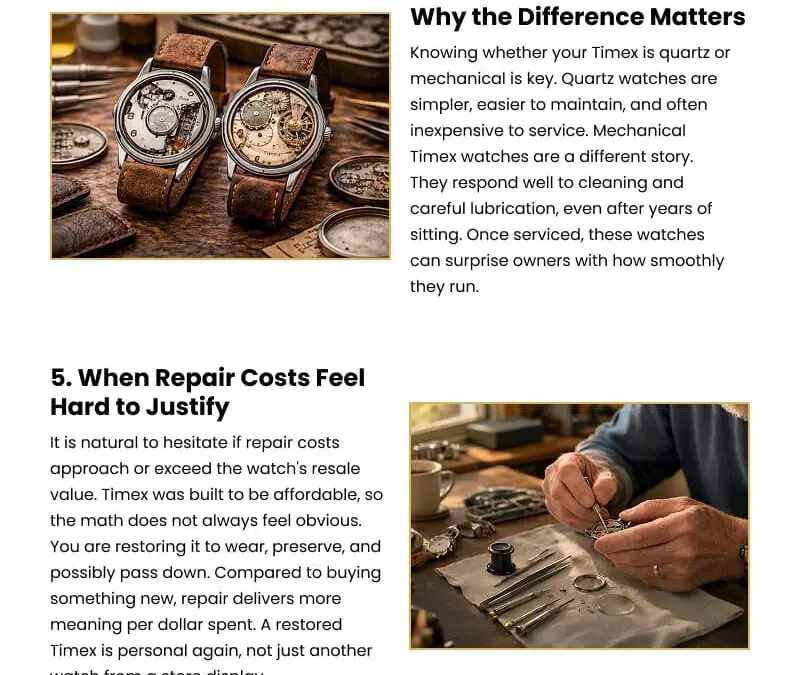 8 Reasons to Repair a Vintage Timex