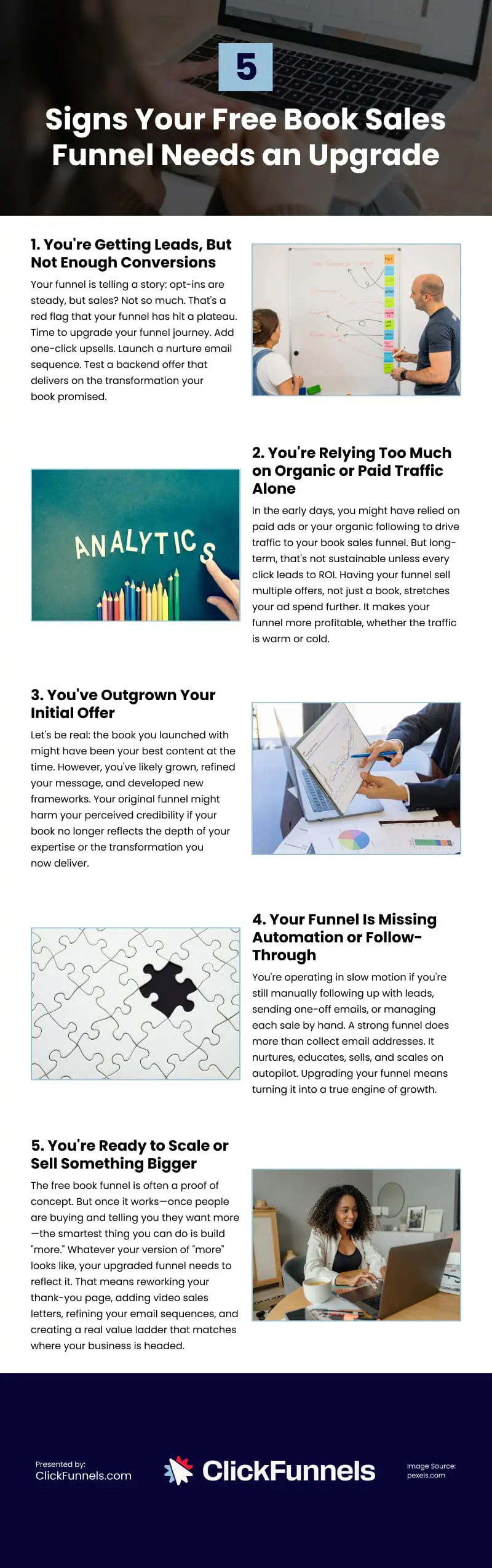 5 Signs Your Free Book Sales Funnel Needs an Upgrade Infographic