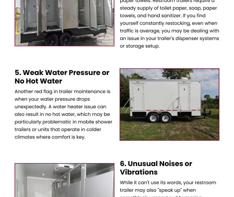 9 Signs Your Portable Toilet Trailer Needs Servicing
