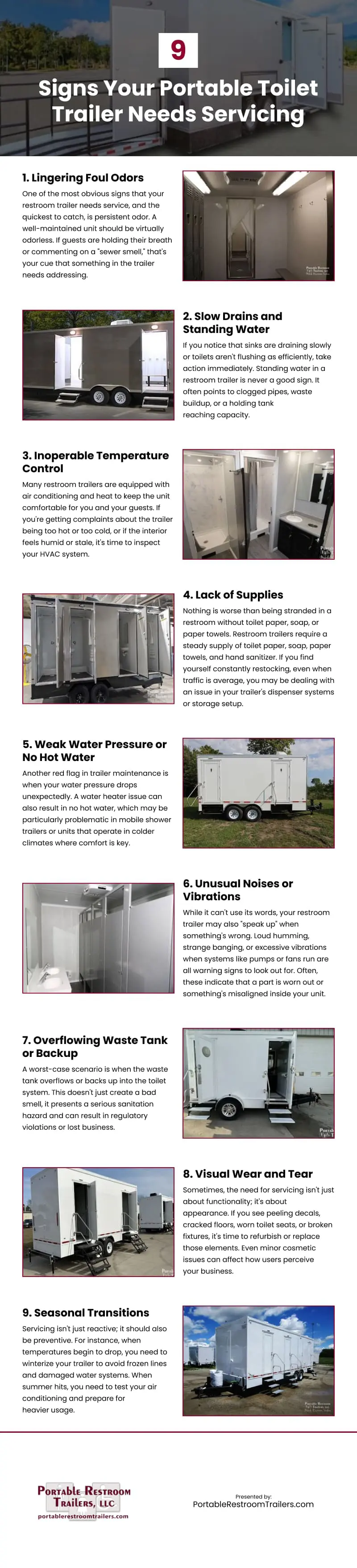 9 Signs Your Portable Toilet Trailer Needs Servicing Infographic 9 Signs Your Portable Toilet Trailer Needs Servicing Infographic