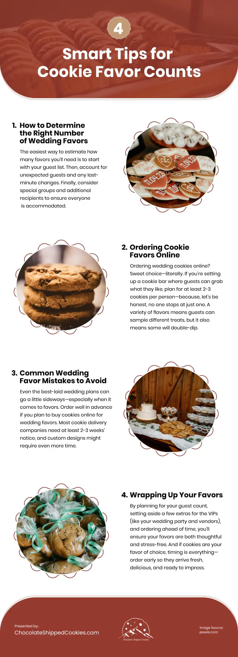 4 Smart Tips for Cookie Favor Counts Infographic