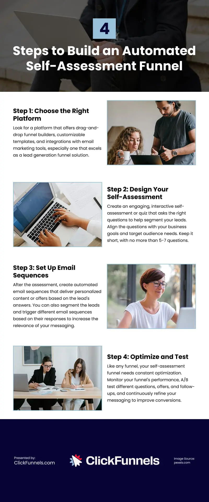 4 Steps to Build an Automated Self-Assessment Funnel Infographic 4 Steps to Build an Automated Self-Assessment Funnel Infographic