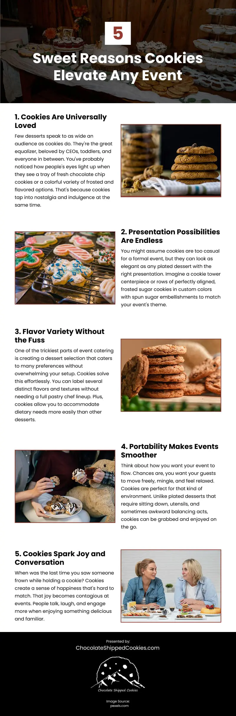 5 Sweet Reasons Cookies Elevate Any Event Infographic