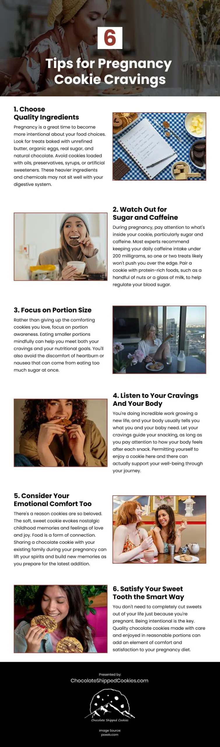 6 Tips for Pregnancy Cookie Cravings Infographic