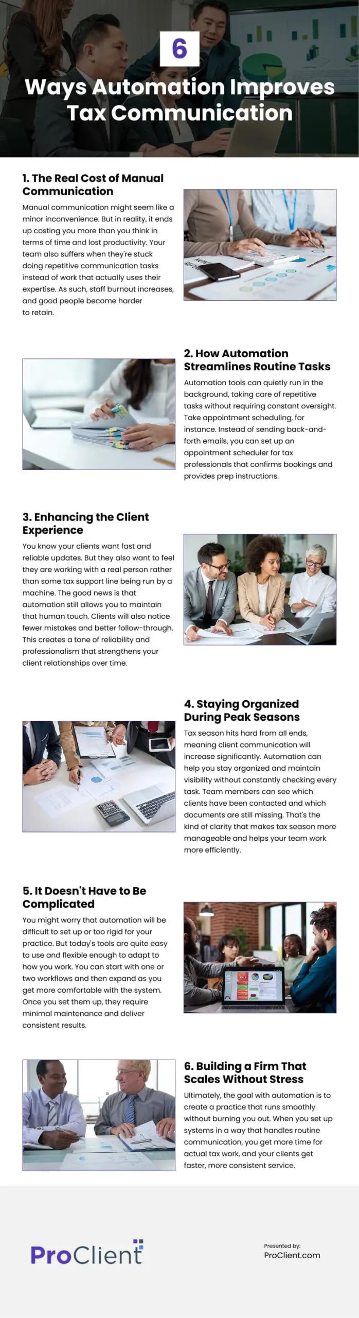 6 Ways Automation Improves Tax Communication Infographic