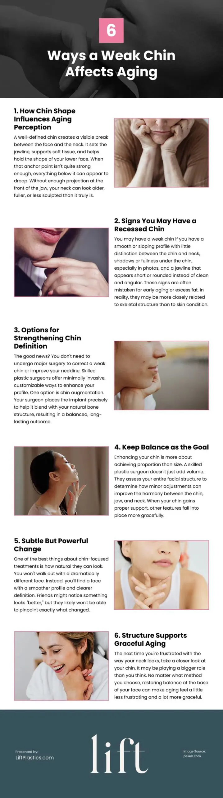 6 Ways a Weak Chin Affects Aging Infographic