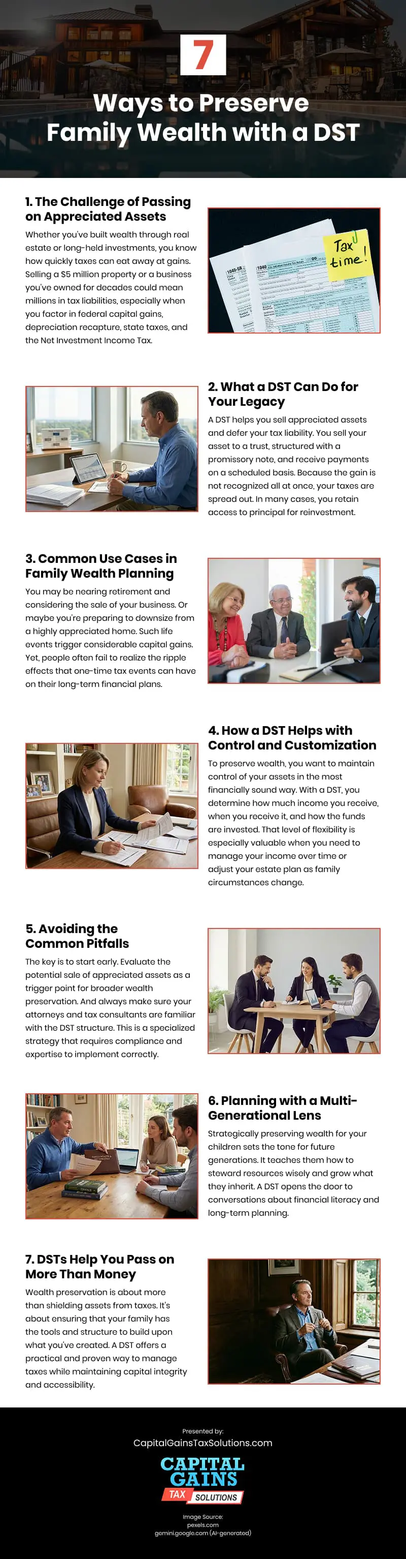 7 Ways to Preserve Family Wealth with a DST Infographic 7 Ways to Preserve Family Wealth with a DST Infographic