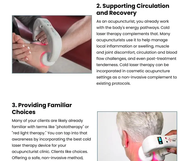 4 Benefits of Cold Laser Therapy for Acupuncturists