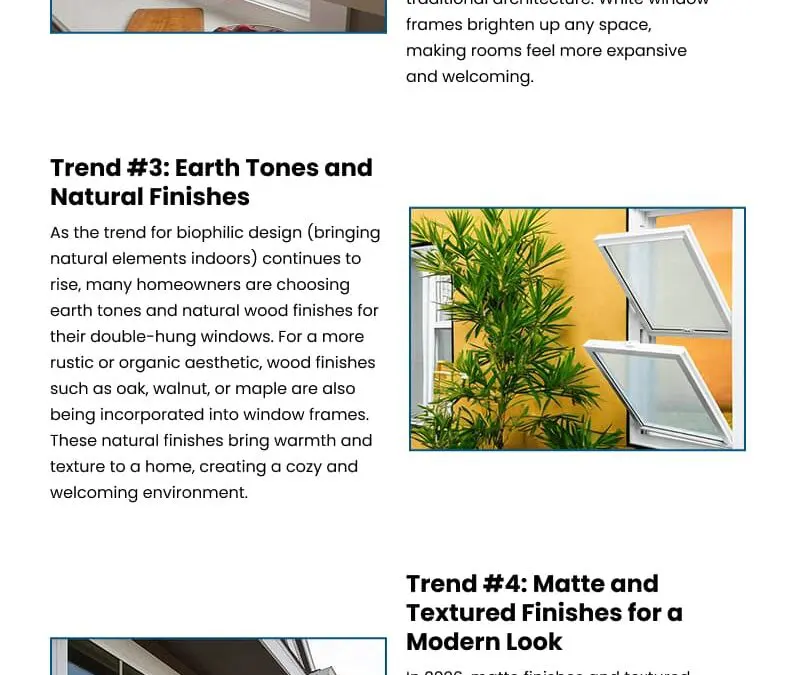 5 Color and Finish Trends for Double-Hung Windows