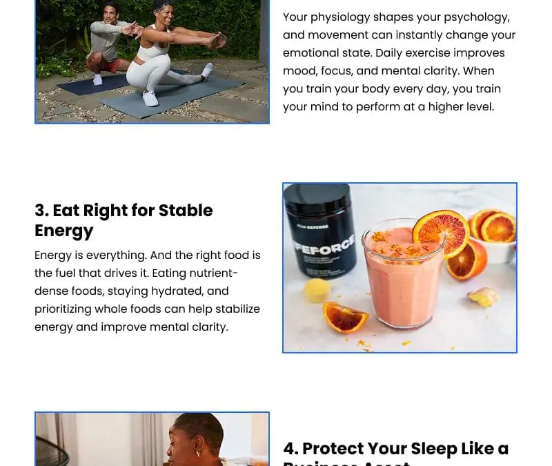 5 Health Habits of High-Performing Leaders