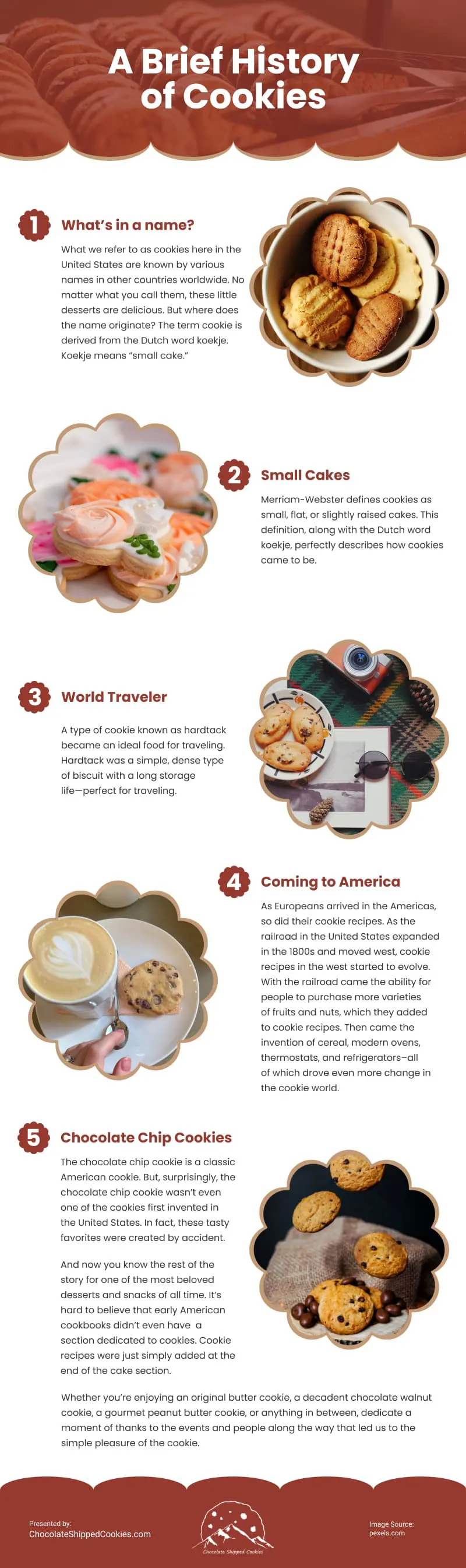 A Brief History of Cookies Infographic A Brief History of Cookies Infographic